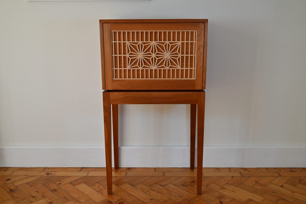 Cherry and maple writing desk