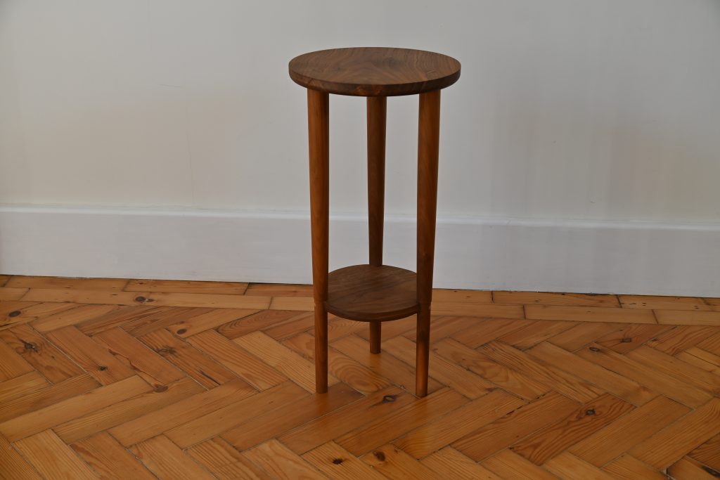 Walnut plant stand