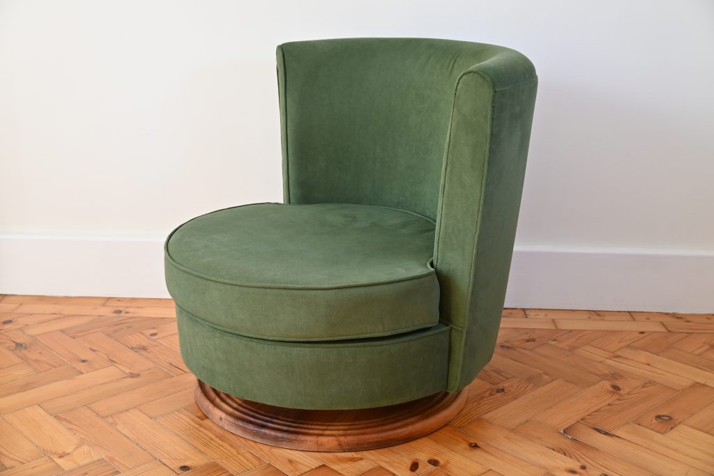 Walnut swivel chair