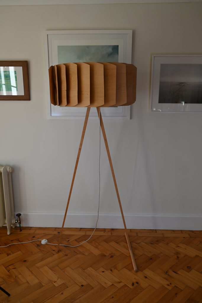 Maple floor lamp